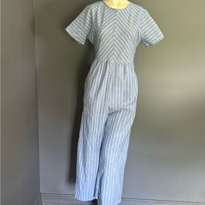 Striped Blue Jumpsuit